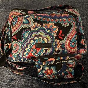 Vera Bradley Colorful Paisley RFID Crossbody Bag and Wallet